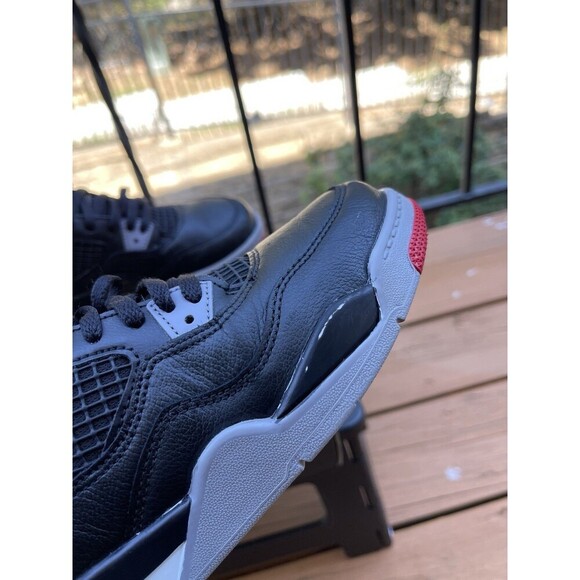 Nike Air Jordan 4 Retro “Bred Reimagined” Black/Red BQ7669-006 Youth Size 3Y - Picture 8 of 15